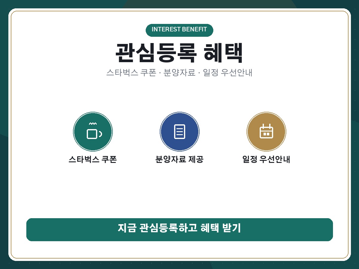 관심등록 혜택 안내